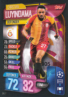 Christian Luyindama Galatasaray AS 2019/20 Topps Match Attax CL #GAL7